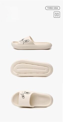 Rabbit Slippers Cute Cartoon Slipper Simple Rabbit Head Pattern Slipper Cloud Stepping Feeling Indoor And Outdoor Thick Sole Slippers in Saudi Arabia