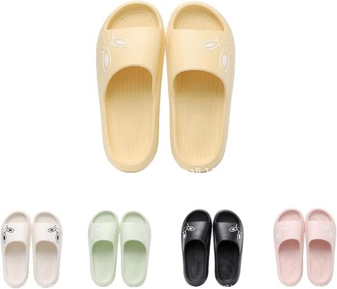 Rabbit Slippers Cute Cartoon Slipper Simple Rabbit Head Pattern Slipper Cloud Stepping Feeling Indoor And Outdoor Thick Sole Slippers in Saudi Arabia