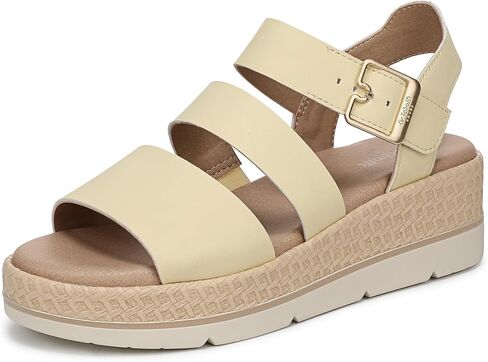 صندل نسائي من Dr.Scholl، One Twice Wedge، ذهبي معدني، 10 in Kuwait