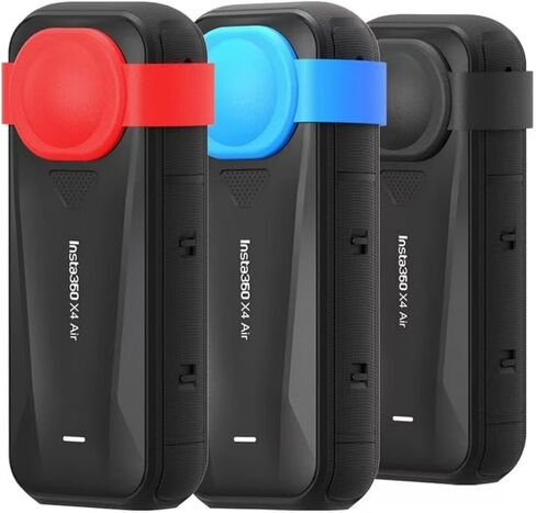 حافظة واقية من السيليكون لجهاز Insta360 X4 Air، مبيت وأكمام جلدية ناعمة، مع غطاء عدسة لكامل الجسم لحماية العدسات وملحقات الكاميرا (أسود) in Kuwait