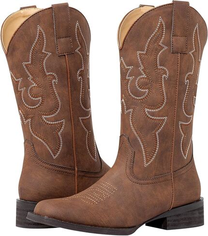 SheSole Ladies Cowboy Boots for Women Square Toe Cowgirl Boots Wide Calf Fashion Western Boots in Saudi Arabia