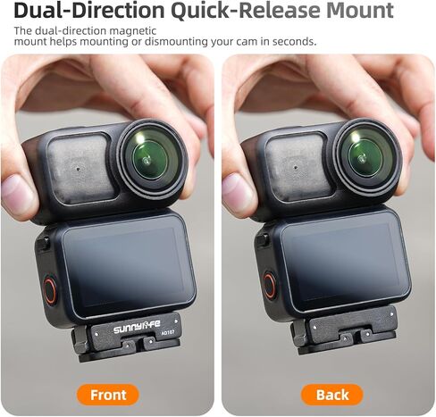 حامل سريع التحرير لـ DJI Nano Osmo Action 6، حامل قاعدة محول مغناطيسي مع فتحة لولبية 1/4 بوصة ومخالب مزدوجة قابلة للطي لعصا السيلفي ثلاثية القوائم، لملحقات DJI Osmo Nano in Saudi Arabia