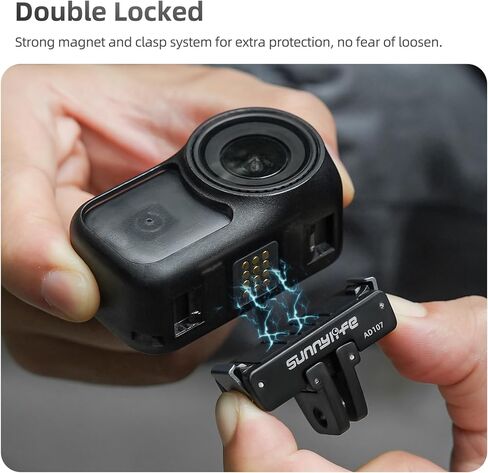 حامل سريع التحرير لـ DJI Nano Osmo Action 6، حامل قاعدة محول مغناطيسي مع فتحة لولبية 1/4 بوصة ومخالب مزدوجة قابلة للطي لعصا السيلفي ثلاثية القوائم، لملحقات DJI Osmo Nano in Saudi Arabia