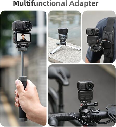حامل سريع التحرير لـ DJI Nano Osmo Action 6، حامل قاعدة محول مغناطيسي مع فتحة لولبية 1/4 بوصة ومخالب مزدوجة قابلة للطي لعصا السيلفي ثلاثية القوائم، لملحقات DJI Osmo Nano in Saudi Arabia