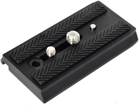 501PL لوحة انزلاقية سريعة الفك - متوافقة مع رؤوس حامل ثلاثي القوائم للكاميرا Manfrotto 501HDV، 503HDV، 701HDV، MVH400AH، 577/501/503/701 NG - تتضمن برغي حلقة على شكل حرف D 1/4 بوصة -20 و3/8 بوصة -16 in Kuwait