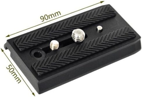 501PL لوحة انزلاقية سريعة الفك - متوافقة مع رؤوس حامل ثلاثي القوائم للكاميرا Manfrotto 501HDV، 503HDV، 701HDV، MVH400AH، 577/501/503/701 NG - تتضمن برغي حلقة على شكل حرف D 1/4 بوصة -20 و3/8 بوصة -16 in Kuwait