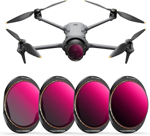مجموعة فلاتر K&F Concept 3 Pack ND CPL مع فلتر زجاجي بصري عالي الدقة متعدد الطبقات CPL ND8 ND16 متوافق مع ملحقات عدسات الكاميرا بدون طيار DJI Mavic 4 Pro in Saudi Arabia