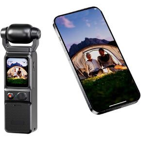 كاميرا فيديو 4K UHD P، واي فاي 6 كاميرات تسجيل فيديو محمولة مع رأس دوار 180 درجة، تثبيت جيروسكوبي 6 محاور، عدسة زاوية واسعة 140 درجة، كاميرا فيديو محمولة مع تطبيق للسفر in Kuwait