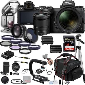 كاميرا Nikon Z6 II بدون مرآة مع عدسة مقاس 24-70 مم f/4 بدقة 24.5 ميجابكسل وذاكرة 128 جيجابايت وفلاش TTL Pro ومرشحات وعدسات وحقيبة وحامل ثلاثي القوائم ومقبض والمزيد - حزمة الصور الاحترافية (حزمة 40 قطعة) in Kuwait