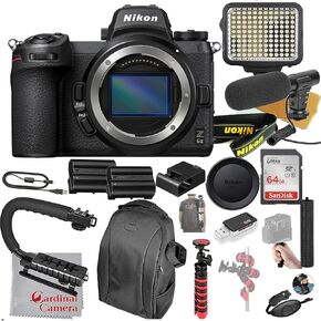 Nikon Z6 II Mirrorless Camera Body Only Video Bundle + LED Video Light + Microphone + Ultra Speed 64GB Memory (21pc Bundle) in Kuwait