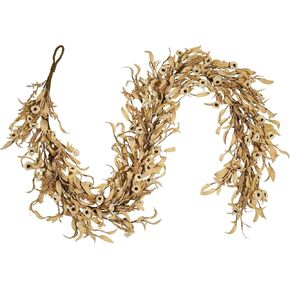 أكاليل زهرية بيضاء 24 بوصة للأبواب الأمامية - ديكور الصيف الربيعي مع الأوكالبتوس الاصطناعي ، خشب البقس والحبوب ، كل موسم المزرعة إكليلاها للداخلية الخارجية الداخلية in Kuwait