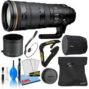 مجموعة عدسات تكبير تليفوتوغرافي Nikon AF-S 120-300 مم f/2.8E FL ED SR VR (20088) مع حزام حامل لغطاء العدسة + مجموعة تنظيف عدسة الكاميرا الفاخرة + أكثر من ذلك بكثير (متجددة) in Saudi Arabia