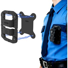 【2 Packs】 Body Camera Mount,Universal Strong Magnet Cam Holder Stick to Clothes Prevent Moving,Compatible with All Police Camera Models (BLACK2) in Kuwait