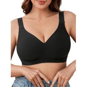 Wireless Bras for Women No Underwire, M-3XL, Seamless V Mesh Bralette with Support, Comfortable Everyday T-Shirt Bra in Kuwait