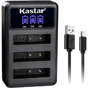 حزمة واحدة من بطارية NP-BG1 وشاحن USB ثلاثي LCD من Kastar متوافق مع بطارية Sony NP-BG1، NP-FG1، نوع G، Sony BC-CSG، BC-CSGD، شاحن BC-CSGE in Kuwait