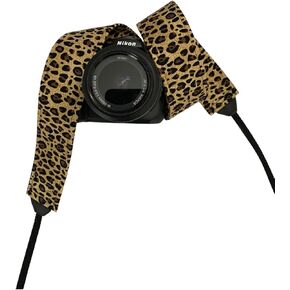 Black and Brown Leopard Print Camera Strap (One Size - Width: 1.5") in Saudi Arabia