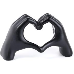 يدي القلب ديكور الجرف الذهب غولد لغرفة المعيشة ، تمثال أصابع الحب الحديثة جمالية فريدة من نوعها ديكور غرفة نوم كيك ناكس -أعياد عيد ميلاد الزفاف (الذهب) in Kuwait