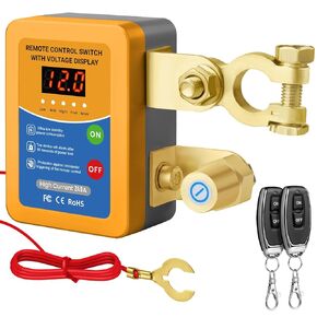 Remote Battery Disconnect Switch-Kill Switch for Car with Voltage Display,12V/24V,240A,Anti Theft,Cut Off Battery Switch for Automotive Car Boat in Kuwait