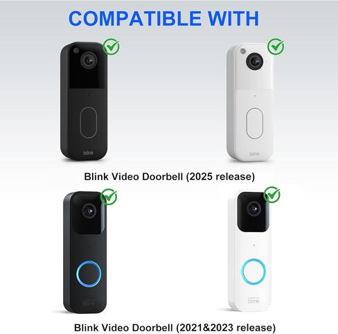 No Drill Doorbell Mount for Blink Video Doorbell (2023 Release & 2025 Newest Model), Anti-Theft and Weatherproof Camera Mount for Blink Doorbell, Perfect for Homes and Apartments in Saudi Arabia