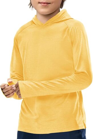 Haloumoning Boys Athletic Hoodies Youth Raglan Long Sleeve Pullover Hoodie Sweatshirts with Thumbhole 5-14 Years in Saudi Arabia