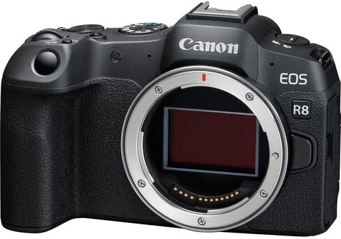 Canon EOS R8 Mirrorless Camera Bundle | 24.2MP Full-Frame Sensor, Dual Pixel CMOS AF II & 4K 60p Video| for Travel, Portraits, & Content Creators (5803C002) + Adapter EF-EOS R + 64GB Card + More in Saudi Arabia