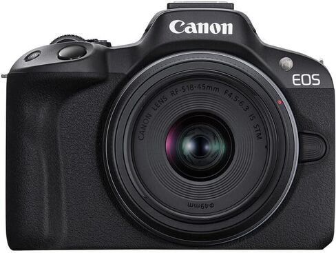 كاميرا Canon EOS R50 بدون مرآة مع مجموعة عدسات 18-45 مم و55-210 مم | مستشعر APS-C بدقة 24.2 ميجابكسل، Dual Pixel CMOS AF II وفيديو بدقة 4K | رائع للمبتدئين والسفر (5811C022) + بطاقة سعة 64 جيجابايت + حقيبة + المزيد in Kuwait