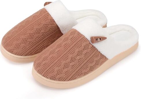 Fuzzy Slippers for Women Memory Foam Non-Slip Indoor Outdoor House Shoes in Saudi Arabia