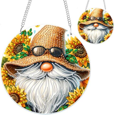 GHHKUD Hanging Diamond Art House Pendants Kits, DIY Hanging Decoration Double Sided Garden Diamond Painting Ornaments for Adults Kids Gifts for Home Decor in Saudi Arabia