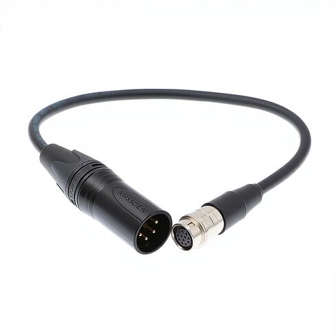 Uonecn Power Cable for Lens servo Camera 12V XLR Female Output XLR 4 pin Male to 12 pin Female Hirose 30cm in Saudi Arabia