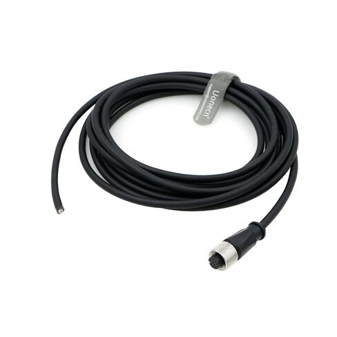 Uonecn DataMan 260 Reader كابل تسلسلي M12 A-Code 12 دبوس أنثى لفتح كابل الطاقة IO لكاميرا الرؤية الصناعية Cognex (2M). in Kuwait