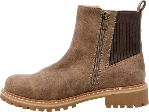 Corkys Footwear Dont Be Difficult Womens Chelsea Boot, Featuring A Double Side Zipper, Sock Top Upper, A Lug Sole, And A Comfortable Cushioned Insole for All Day Wear in Saudi Arabia