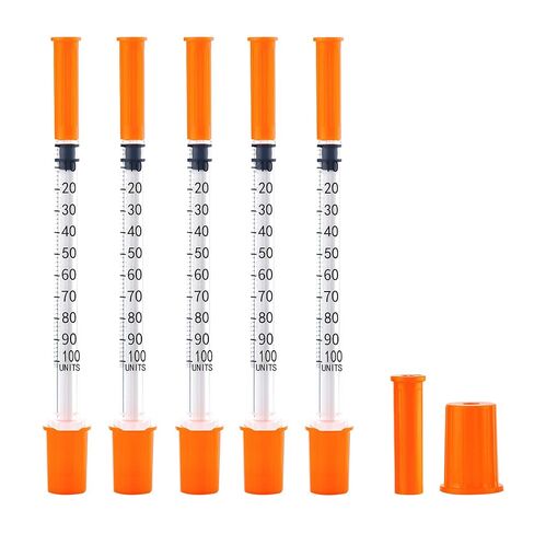 100pack 1cc محاقن مع 32g 1/4 بوصة-6 مم u-100 قياس دقيق للسائل تغليف مختومة بشكل فردي in Saudi Arabia