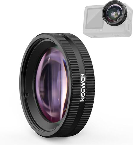 NEEWER Macro Lens Compatible with DJI Osmo Action 6 Only, Action Camera Close Up Photography Accessories with 2X Magnification, 2 Elements 1 Group, 2-3cm Focus Range, LS010 in Saudi Arabia