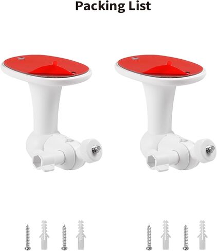 Tonton 2 Pack كاميرا أمان مثبتة على الحائط متوافقة مع eufyCam 2C/2C Pro، 2/2 Pro، 3C/S300، 3/S330، SoloCam S220/C210، Ring، Arlo، وغيرها من الكاميرات اللولبية 1/4 بوصة، دعامة قابلة للتعديل 360 درجة، أبيض in Saudi Arabia