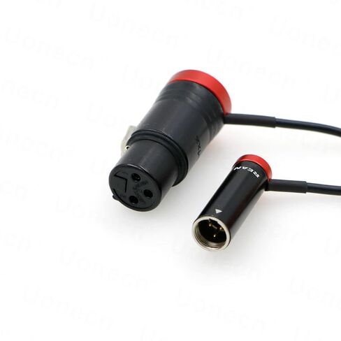 Uonecn Low-Profile 3 Pin Mini XLR TA3M Male to XLR 3 Pin Female Audio Cable for Canon C70, BMPCC 4K 6K Pro Camera Video Assist 36cm. in Saudi Arabia