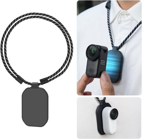 حامل مغناطيسي على الصدر من CAPART لـ DJI OSMO Nano، DJI MIC، حبل تعليق سريع الفك POV/Vlog تسجيل فيديو سيلفي، حامل صدر لـ Insta360 GO 3/3S in Saudi Arabia