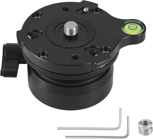 قاعدة تسوية ثلاثية القوائم بخيط 1/4 بوصة، لوحة رأس حامل ثلاثي القوائم من الألومنيوم ±15 درجة ضبط إمالة الكاميرا مع مستوى الفقاعات لكاميرات DSLR وكاميرات الفيديو والتلسكوبات الذكية in Kuwait