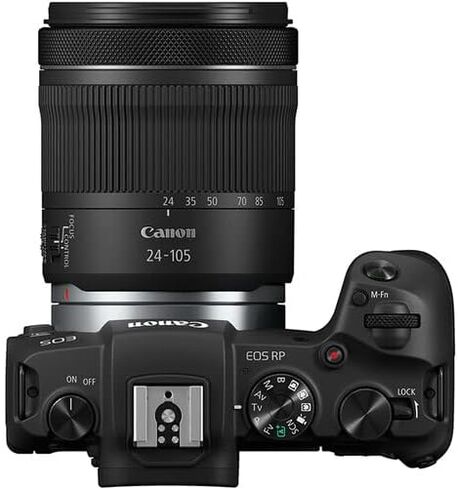 كاميرا Canon EOS RP بدون مرآة مع عدسة مقاس 24-105 مم f/4-7.1 هي حزمة عدسات STM | مستشعر كامل الإطار بدقة 26.2 ميجابكسل، والتركيز البؤري التلقائي ثنائي البكسل، وفيديو بدقة 4K | رائعة للسفر والتصوير العائلي + بطاقة سعة 64 جيجابايت + حقيبة + المزيد in Saudi Arabia