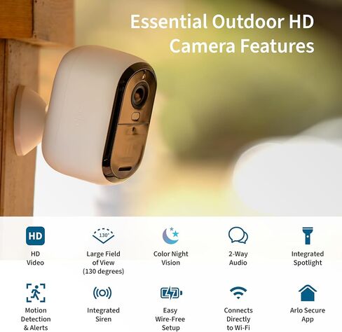Arlo Camera Camera 1080p HD | في الهواء الطلق - داخلي | 2nd Gen | 2 كاميرات (متجددة) in Saudi Arabia