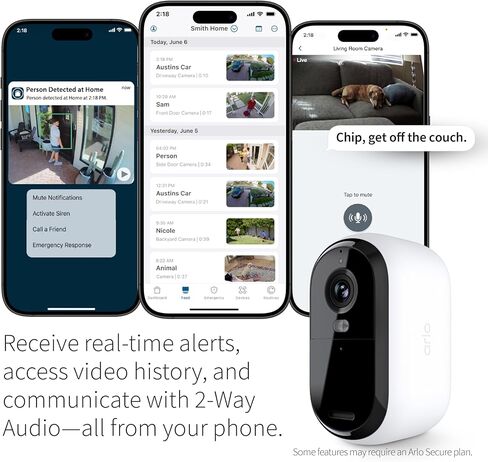 Arlo Camera Camera 1080p HD | في الهواء الطلق - داخلي | 2nd Gen | 2 كاميرات (متجددة) in Saudi Arabia