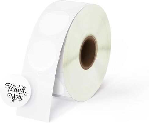 BETCKEY 1.5 Inch Circle Thermal Sticker Labels, Compatible with Zebra & More Label Printer, Perforated [10 Rolls, 9500 Round Labels] in Saudi Arabia