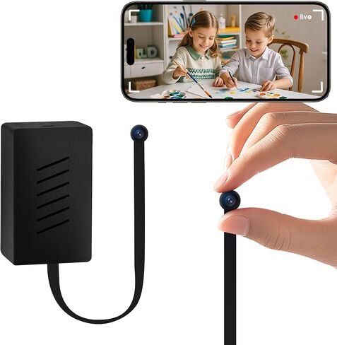 وحدة كاميرا تجسس صغيرة يمكنك صنعها بنفسك - كاميرا مخفية لاسلكية بتقنية WiFi بدقة 2K فائقة الدقة مع التحكم في التطبيق، وتغذية الفيديو المباشر في أي وقت وفي أي مكان، وكاميرا Nanny Cam لأمن المنزل والمكتب [ترقية] in Saudi Arabia