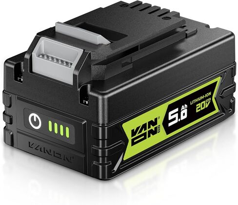 VANON 5.0Ah 20V استبدال لكابل بورتر بطارية ليثيوم 20 فولت متوافقة مع كابل بورتر 20 فولت بطارية PCC685L، PCC685LP، PCC680L، PCC682L، PCC600، PCC640، PCC690L، PCC601، PCC670، 2 حزمة in Kuwait