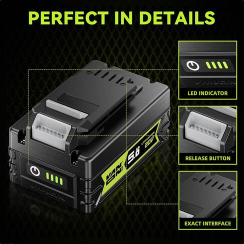 VANON 5.0Ah 20V Replacement for Porter Cable 20V Lithium Battery Compatible with Porter Cable 20V Battery PCC685L, PCC685LP, PCC680L, PCC682L, PCC600, PCC640, PCC690L, PCC601, PCC670, 2 Pack in Saudi Arabia
