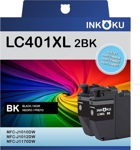 LC401XL Color Ink Cartridges Compatible LC401 Color Ink Cartridge Set, High Yield Works with MFC-J1010DW J1012DW J1170DW Printers (Cyan, Magenta, Yellow, 3 Pack) in Kuwait