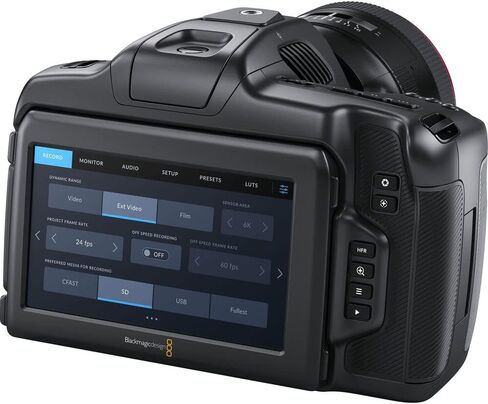 Blackmagic Design Pocket Cinema Camera 6K G2 (CINECAMPOCHDEF6K2) + Canon EF 50mm Lens (0570C002) + 64GB SF-G Tough Card + NP-F550 Battery Pack + Filter Kit + Telephoto Lens + Bag + More in Saudi Arabia