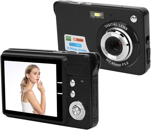 كاميرا رقمية JTLB، كاميرا رقمية ببطاقة تكبير 8X 5 ميجابكسل 2.7 بوصة شاشة LCD أقصى دعم 32 جيجابايت ميكروفون مدمج لبطاقة الذاكرة للمراهقين والأطفال والأولاد والبنات (أحمر) in Kuwait