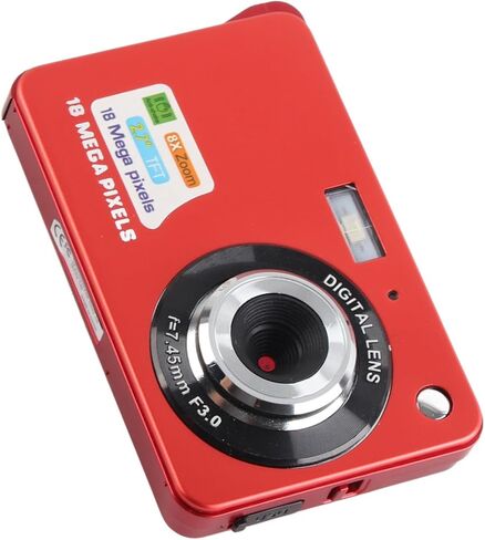 JTLB Digital Camera, 8X Zoom Card Digital Camera 5 MP 2.7in LCD Display Maximum Support 32GB Memory Card Builtin Microphone for Teens Kids Boys Girls (Red) in Saudi Arabia