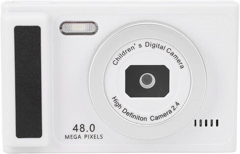 Digital Camera 48MP 1080P 8X Zoom Auto Focus Built in Fill Light 2.4 Inch Screen Compact Students Camera for Daily Travel (White) in Saudi Arabia