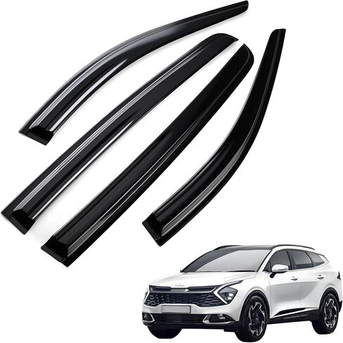 Tape on Wind Noise Reduction Rain Guards for 2018-2022 Honda Accord, 4-Piece Side Window Visors, UV Resistant & Weatherproof, No Drill Installation in Saudi Arabia